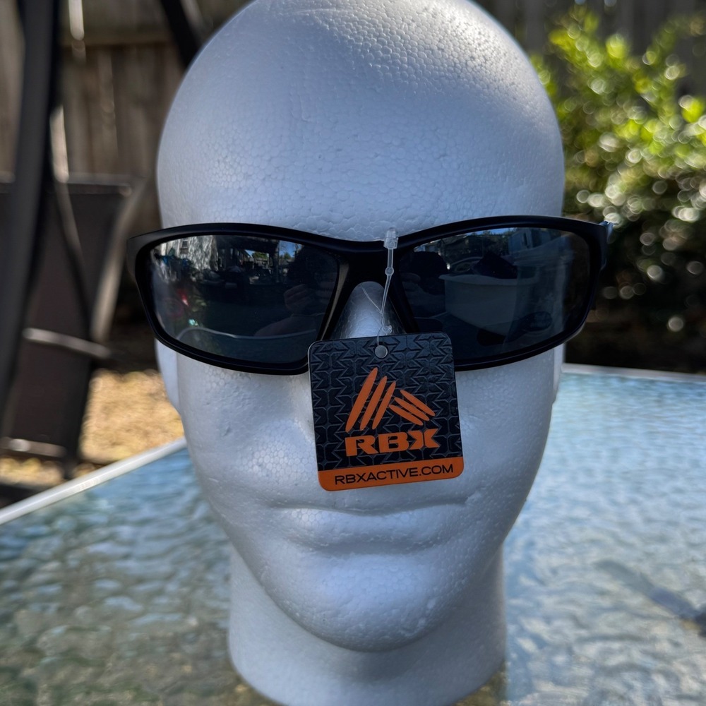 NWT RBX Active Sport Sunglasses Black Camo Shatter Resistant PC Lens Pan Oceanic